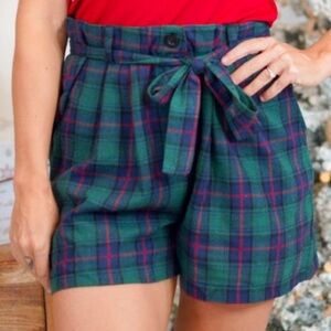 NWT 2X Grace + Emma Plaid Shorts